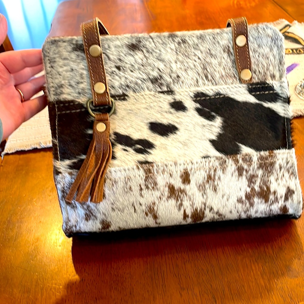 SOLD Myra Hide and Leather purse